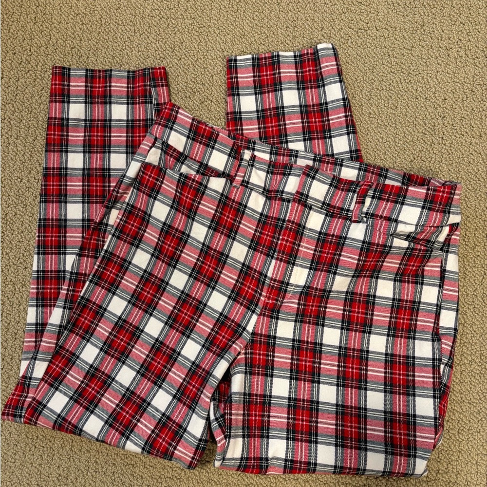 Old Navy holiday tartsn plaid Pixie cropped pant